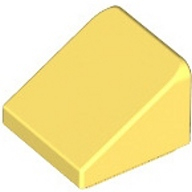 Lego kostka (kostička) 1x1x2/3 sklon (šikmá) 30° hladká, světle žlutá jasná (6296498)